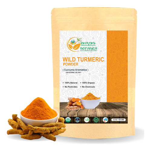 Herbs Botanica Polvo De Curcuma Silvestre Para Cara Reduce E