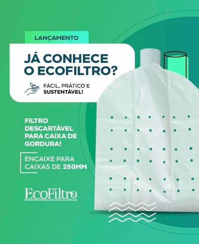 Filtro Ecológico Descartável Para Caixa De Gordura 10 Unid