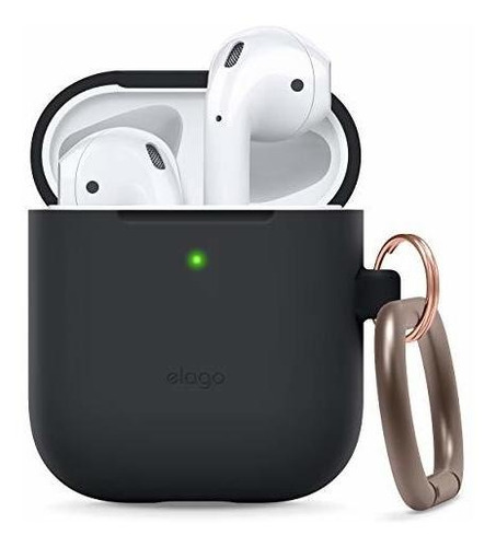 Funda Para AirPods De Silicona Flexible En Color Negro