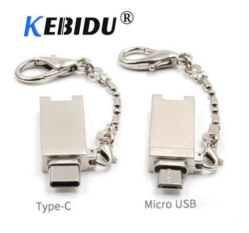 Mini Llavero Tipo C Micro Usb Otg Lector De Tarjeta De Memor