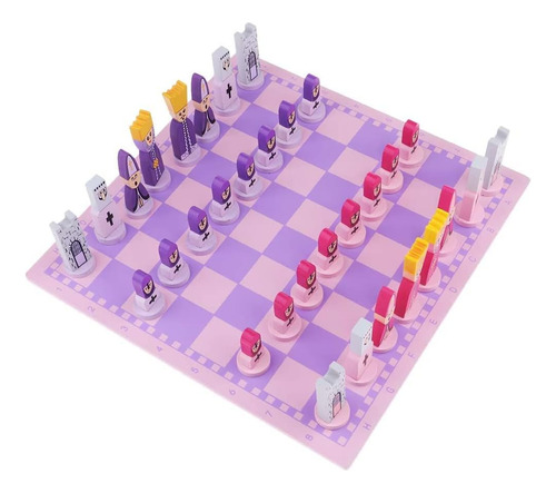Juego De Ajedrez Rosa Marsrut Con Tablero De Ajedrez Educati