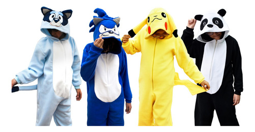 Pijama Kigurumi Pikachu Talles 4, 6, 8 Y 10