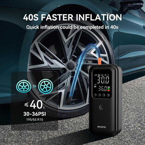 Compresor De Aire Portátil Con Inflador De Neumáticos Nuste