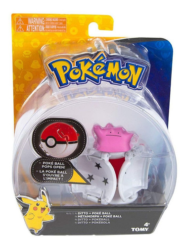 Pokemon - Boneco + Pokebola - Figura Ditto - Tomy Original