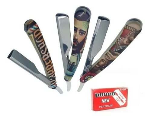 Barbera Navaja Afeitar Pasta De Diseños + 20 Cuchillas Hombr