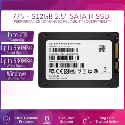 Disco Duro Ssd Sata 3 Ill R/d 550-530mbs 512gb