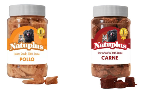 Combo Snacks Para Perro Natuplus Sabor Pollo + Carne Premium