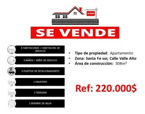 Imagen 30 de 30 de Se Vende Apto 308m2 4h+s/4b/2p Valle Alto Municipio Baruta