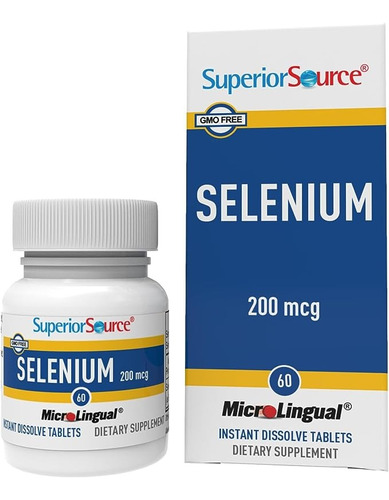 Superior Source Selenium 200mcg 60 Tabletas Sublinguales