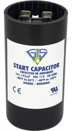 Capacitador De Arranque 110v 161 A 193 Mfd