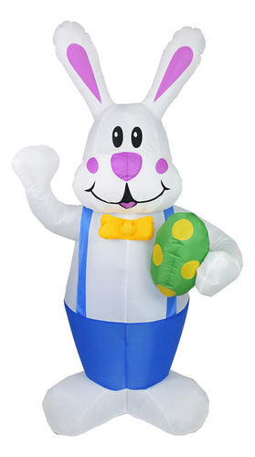 Adorno Inflable De Conejo De Pascua Con Luces Led De 6.23 Ft