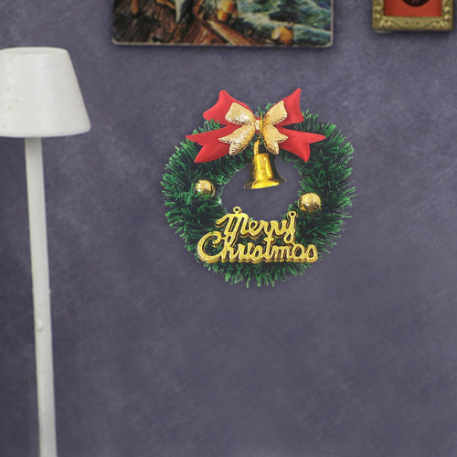 Adornos De Corona De Navidad A Escala 1/12, Regalos De