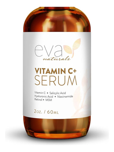 Eva Naturals Vitamin C Serum Plus Hyaluronic Acid Serum, Ret