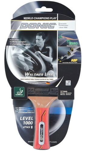 Paleta Ping Pong Donic Waldner 1000 Profesional + Dvd Cuotas