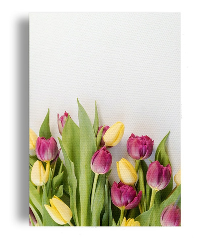 Cuadro Decorativo Canvas Jardin De Tulipanes Flores 50*60