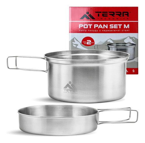 Terra Incognita Camping Cookware Set - Stainless Steel, Ligh