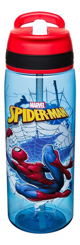 Botella De Agua Zak Designs Marvel Spider-man Con Sorbete