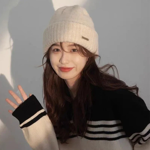 Gorro De Punto De Invierno En Mezcla De Lana
