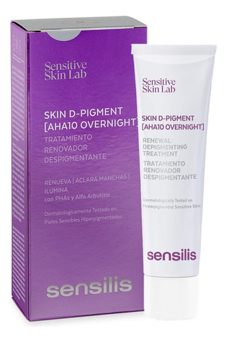 Sensilis Skin D-pigment Aha 10 Overnight 30ml Tipo De Piel Todo Tipo De Piel