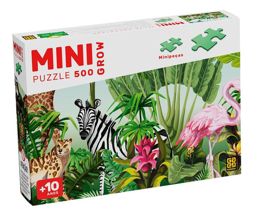 Mini Puzzle 500 Peças Selva Encantada
