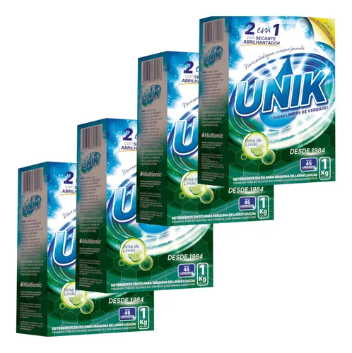 comprar 4kg Sabão Detergente Máquina Lava Louça Unik Brisa De Limão