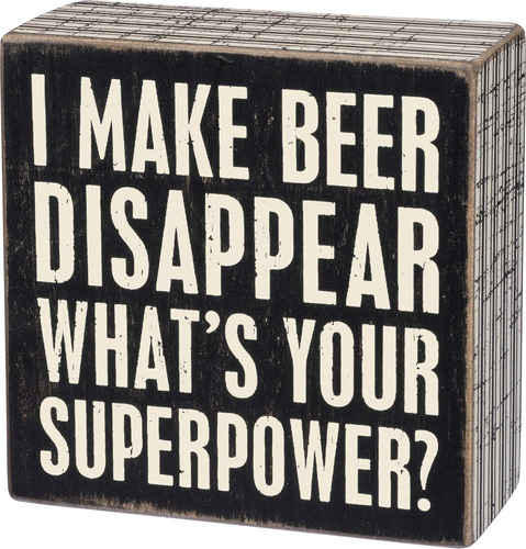 Cartel De Caja Recortada A Rayas, I Make Beer Disappeare, 4 