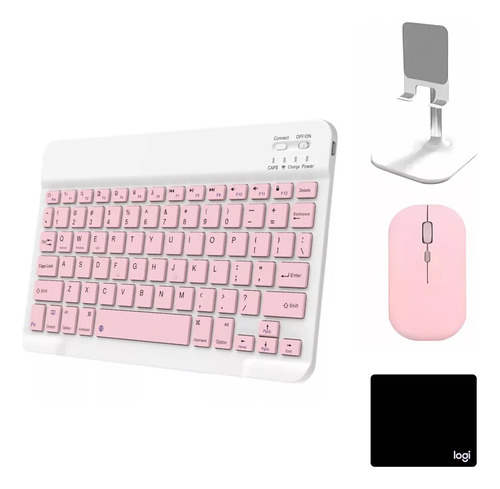 Kit Ratón Inalámbrico Con Ratón Pad Y Soporte Para Tablet