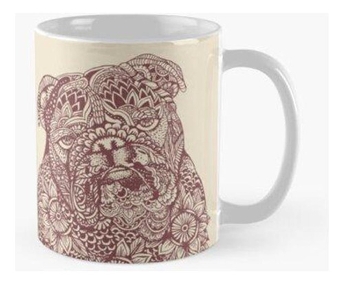 Taza Mandala De Bulldog Inglés Calidad Premium