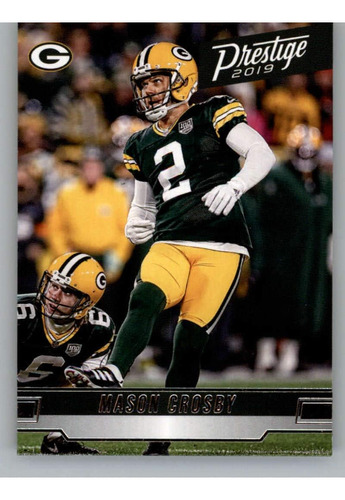 2019 Prestige Nfl 31 Mason Crosby Green Bay Packers Tarjeta 