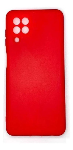 Funda de terciopelo engomado rojo para Samsung Galaxy M53