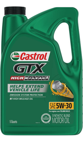 Aceite Semisintetico Castrol Gtx 5w30 5qt Alto Km