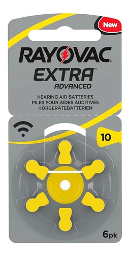 Imagen 2 de 3 de 30 Pilas Audifono Rayovac Extra Advanced Nro 10 Pr70 1,45v