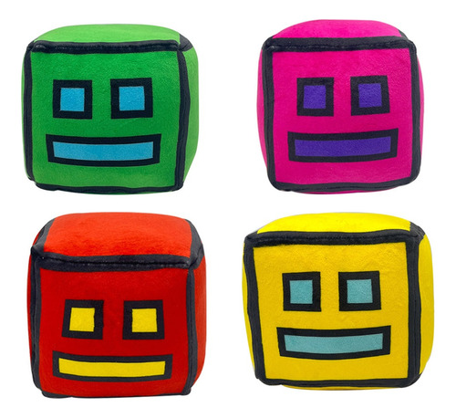 4pcs/set Geometry Dash Peluche Muñeca Juguete Navidad Regalo