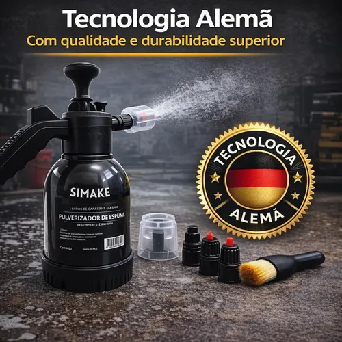Pulverizador Simake Snow Foam Shampoozeira Manual 3 Em 1 Água