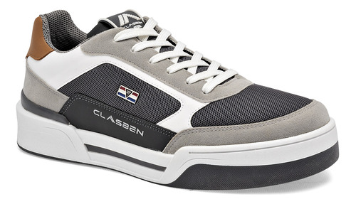 Tenis Casual Hombre Clasben Gris 126-215