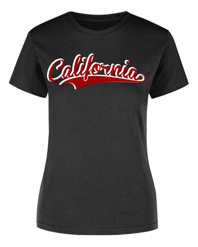 Playera Mujer California City - California Letrero Rojo