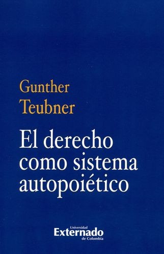 Libro Derecho Como Sistema Autopoiético, El