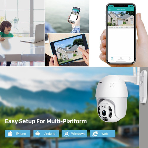 Imagen 10 de 10 de Camara Ptz Ip 3mp Inalambrica Exterior+micro Sd 64gb Icsee