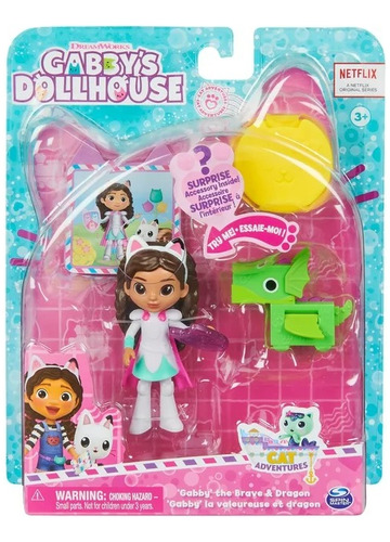 Gabbys Dollhouse Set Figuras Gabby La Valiente Y El Dragon