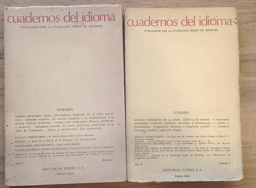 Cuadernos Del Idioma (n° 1 Y 2) - Fundación Pedro De Mendoza