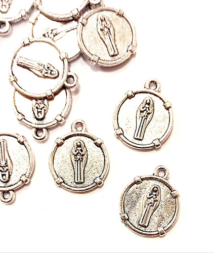 15 Dijes Virgen Virgencita Metal Artesanias Bijou Souvenirs 