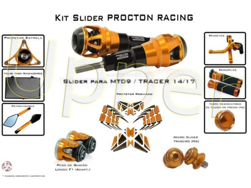 Kit De Slider F1 Procton Racing Yamaha Mt09  Mt 09 - 10 Pçs