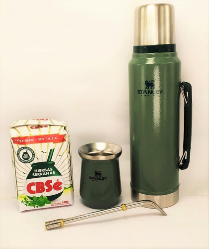 Venta Kit Matero De Termo Mate Bombilla Y Yerba Mate 500 Grs