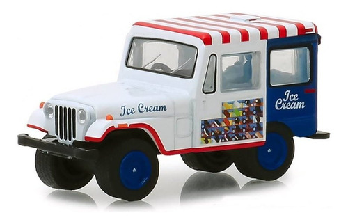 Miniatura Jeep Dj-5 1975 Ice Cream Truck 1:64 Greenlight Cor Outro