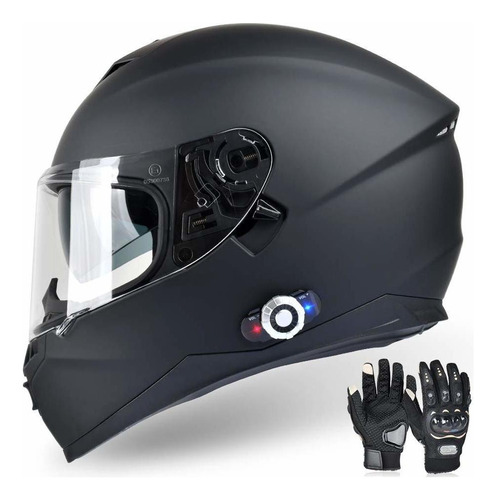 Casco De Motocicleta Bluetooth Integrado  Dot Full Face...