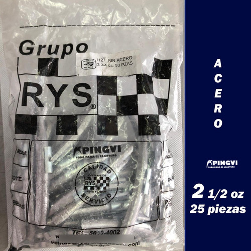 Contrapeso P Balanceo/ Plomo Bolsa Con 25pz Acero 2 1/2  Oz