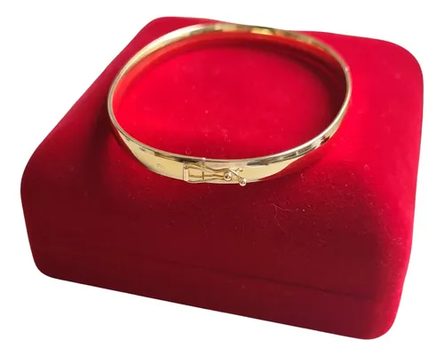Pulseira Feminina Bracelete Boleado 6mm - 17cm - Ouro 18k Dourado 0.6 Cm 17 Cm