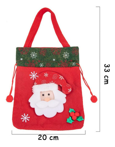 4pcs Bolsas Navidad Bolsas Dulces Con Cordón Bolsas Regalo