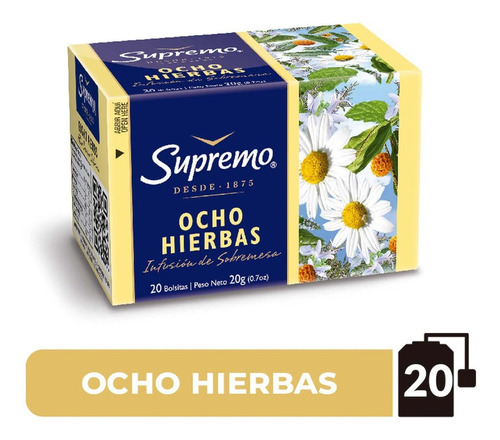 Hierbas  Supremo Ocho Hierbas 20 Unidad(2 Display)super