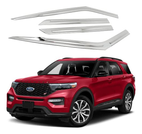 Side Window Visor 4 Piece Set For Ford Explorer 2020 20...